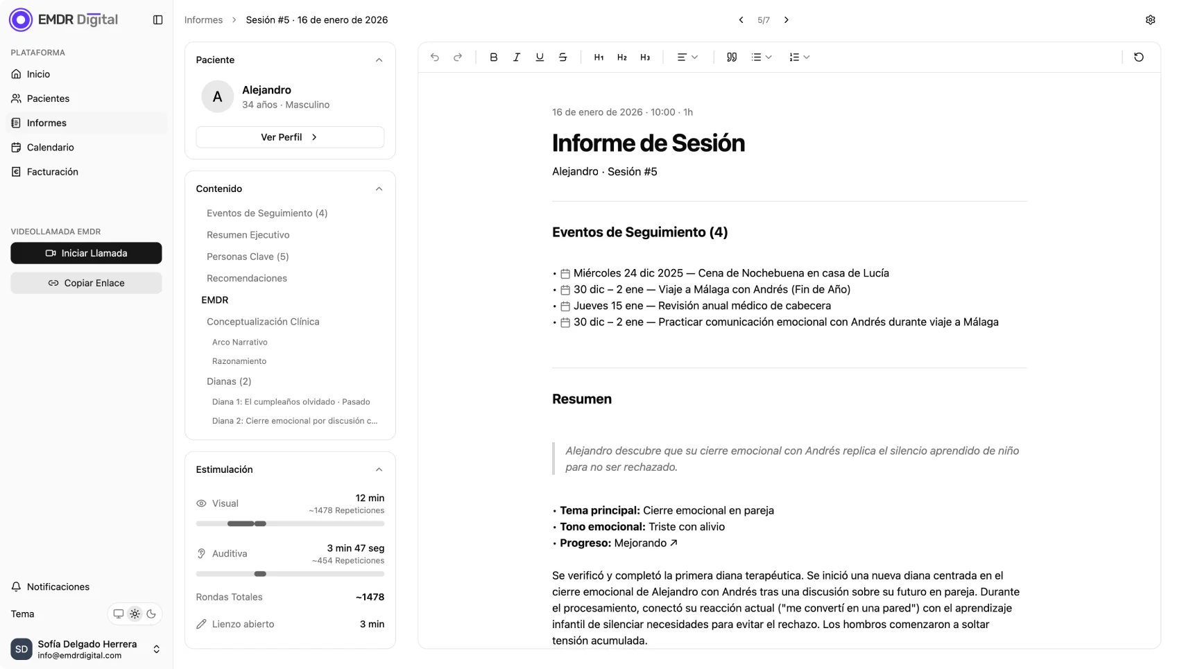 EMDR Digital interface