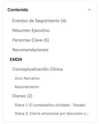 Session report content